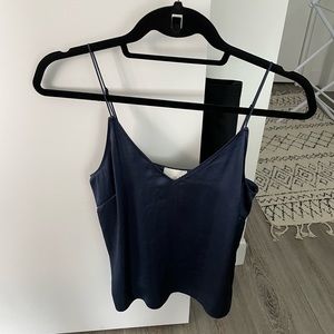 Wilfred Free Navy Silk Tank